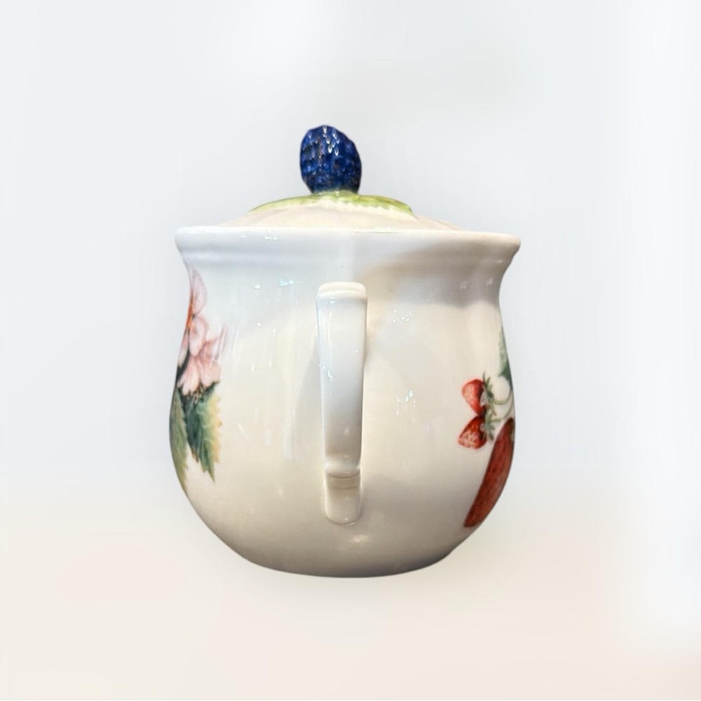 Lenox Spring Harvest Porcelain Sugar Bowl with Lid - Picture 2 of 5